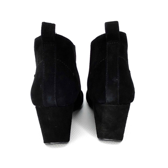 Gentle Souls Ridgual Ankle Boots Wedge Heel Black Suede Womens Size 10 Zip Front - Picture 6 of 11